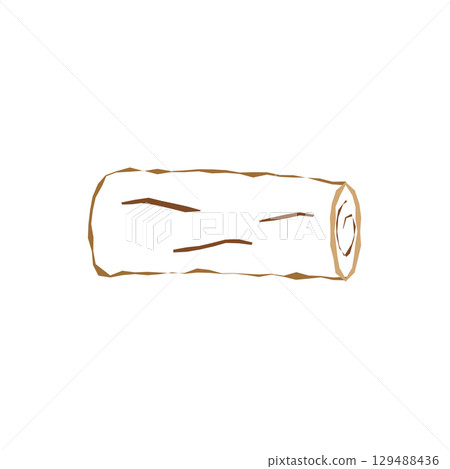 Log outline sketch drawing. Vector Log outline sketch drawing. Vector 129488436