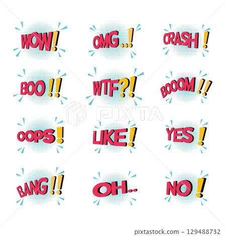 expression word bubbles. expression word bubbles. 129488732