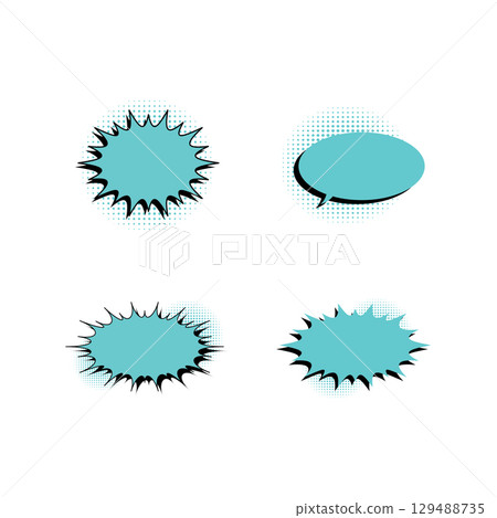 Comic book style speech bubbles Comic book style speech bubbles 129488735