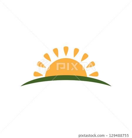sun ilustration design 129488755