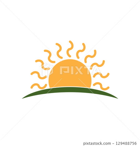 sun ilustration design 129488756