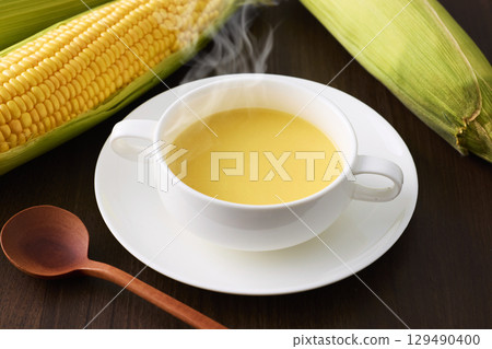 Warm corn soup Warm corn soup 129490400