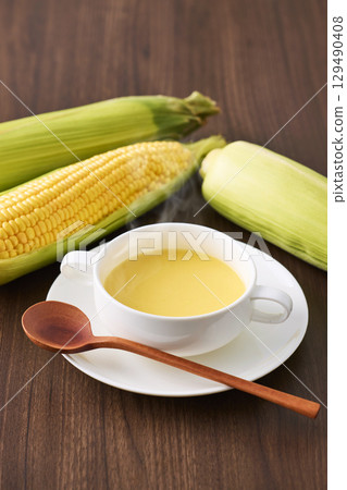 熱玉米湯 129490408