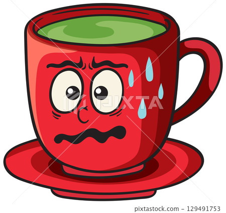 Anxious Red Cup with Green Liquid Anxious Red Cup with Green Liquid 129491753