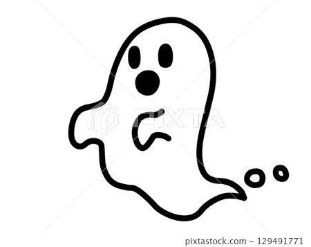 Simple ghost icon (black) 129491771