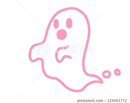 Simple ghost icon (pink) 129491772