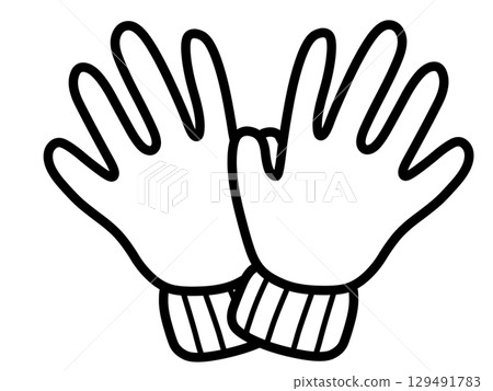 Simple glove icon (black) 129491783