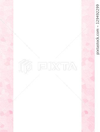 Gentle pink cherry blossom background illustration with a simple Japanese paper pattern. Vertical and horizontal lines. Flyer background material. Gentle pink cherry blossom background illustration with a simple Japanese paper pattern. Vertical and horizontal lines. Flyer background material. 129492299