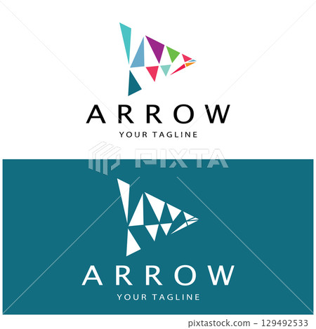 Arrow vector illustration icon Arrow vector illustration icon 129492533