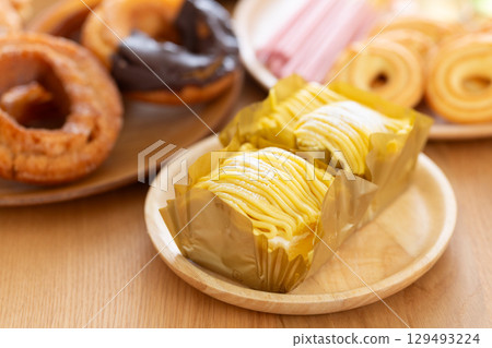 Cakes, donuts and sweets 129493224