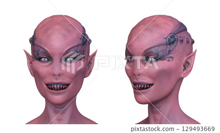 female alien face 129493669
