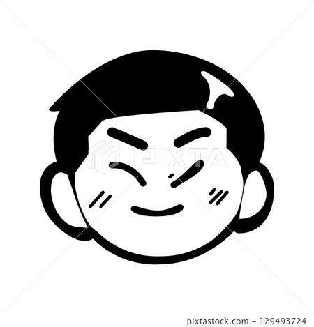 Blushing Shy Boy Cartoon Character 129493724