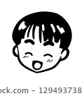 Happy Smiling Boy Cartoon 129493738