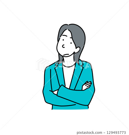 圖解 商務人士 向量 女人 129493773