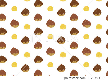 Crayon-style chestnut pattern 129494115