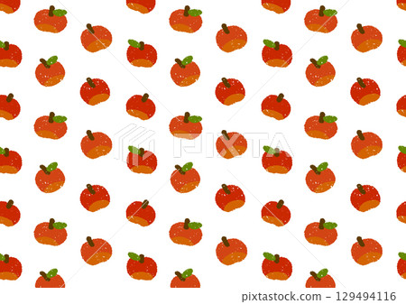 蠟筆畫蘋果圖案 蠟筆畫蘋果圖案 129494116