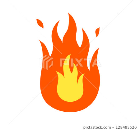 簡單的火圖標火焰燃燒熱火激情易燃燃燒點火標記動機 簡單的火圖標火焰燃燒熱火激情易燃燃燒點火標記動機 129495520