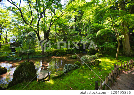A famous garden in early summer 129495856