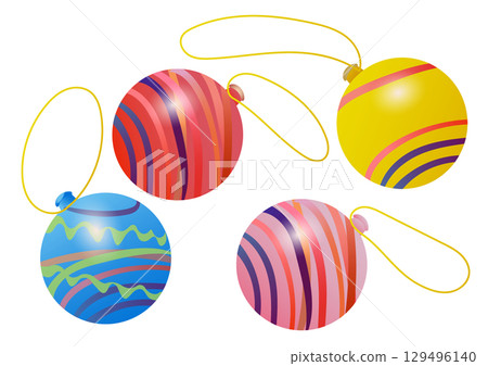 colorful yoyo illustration colorful yoyo illustration 129496140