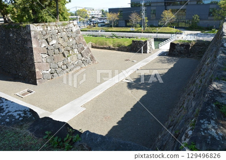Scenery of the ruins of Yatsushiro Castle in Kumamoto Prefecture (100 Famous Castles) Scenery of the ruins of Yatsushiro Castle in Kumamoto Prefecture (100 Famous Castles) 129496826