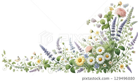 delicate floral arrangement in watercolor style 3 129496880
