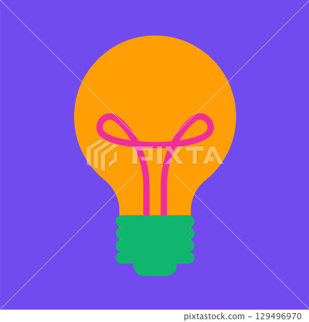 Bright Lightbulb Idea Vector Illustration 129496970