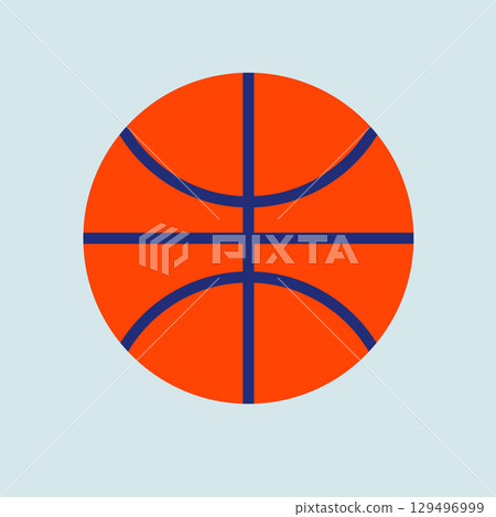 Orange Basketball Sports Vector Illustration Orange Basketball Sports Vector Illustration 129496999