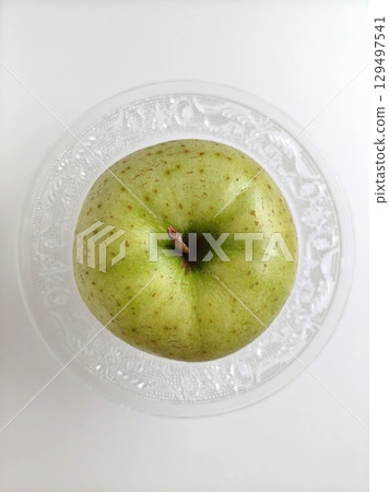 Green apple seen from above Green apple seen from above 129497541