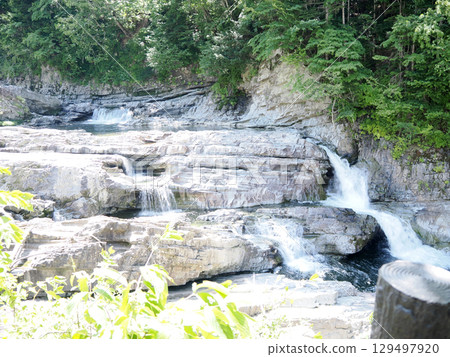 Sandan Falls in Ashibetsu City 129497920