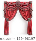 Luxurious Red Drapery with Elegant Embellishments and Detailed Styling for Sophisticated Interiors Luxurious Red Drapery with Elegant Embellishments and Detailed Styling for Sophisticated Interiors 129498197