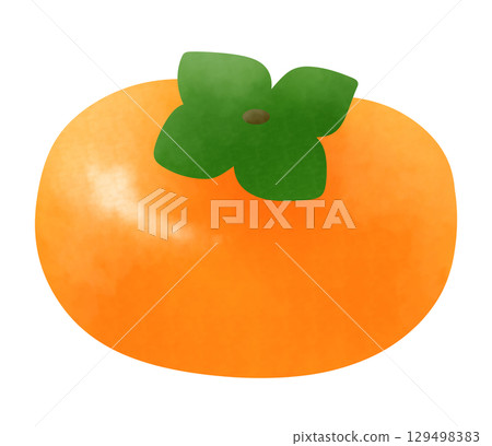 Illustration of delicious persimmon 129498383