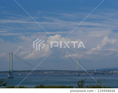 Landscape with Akashi Kaikyo Bridge 129498688