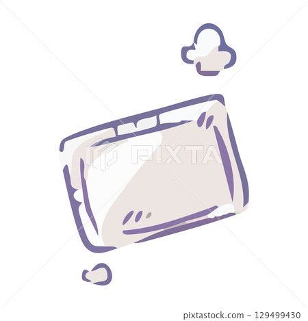 帶有蒸氣的一次性暖手寶插圖 129499430