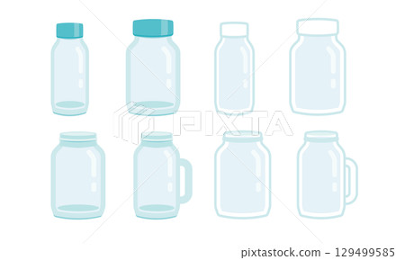 Empty bottle illustration set Empty bottle illustration set 129499585