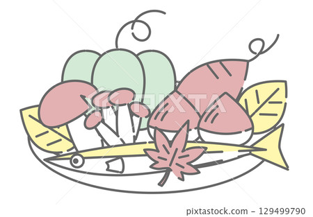 秋季風味拼盤（地瓜、蘑菇、魚） 129499790