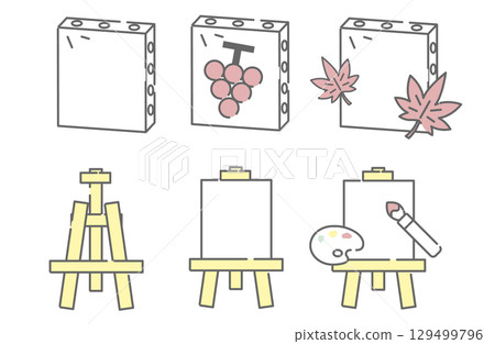 秋季主題繪畫與藝術圖示集 129499796