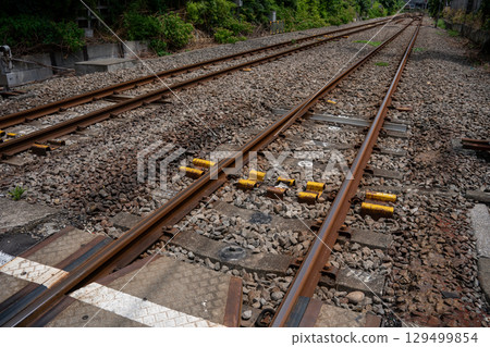 Railroad crossing	 129499854