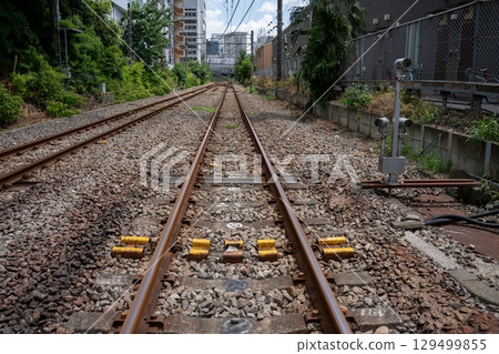 Railroad crossing	 129499855