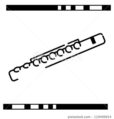 簡單的笛子插圖 簡單的笛子插圖 129499924