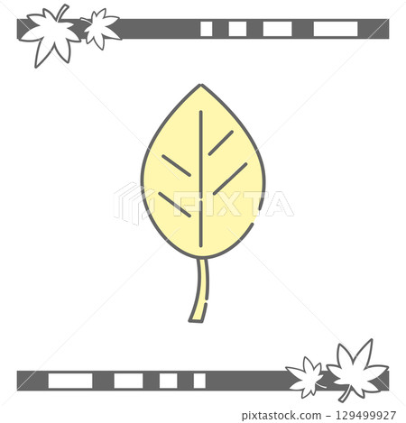 黃色落葉圖示插圖（最小） 129499927