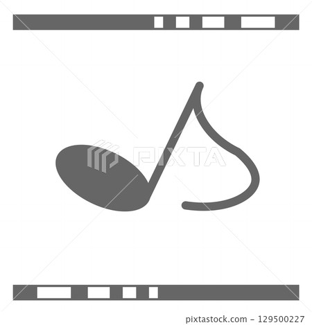 Simple musical note icon illustration 129500227
