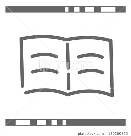簡單的打開的書圖示插圖 129500253