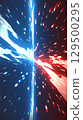 "Comparative red and blue energy background" 129500295