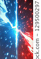 "Comparative red and blue energy background" 129500297