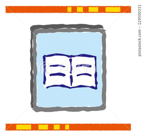 平板電腦上的書籤插圖 平板電腦上的書籤插圖 129500331