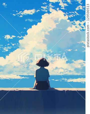 Emo 影像夏天天空雷雲制服 129500513