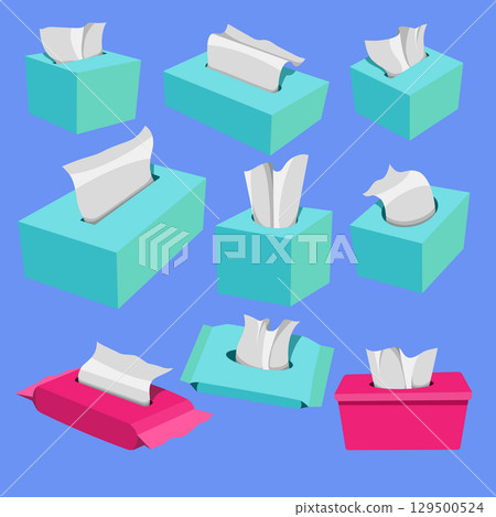 tissue paper set flat style illustration 129500524