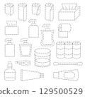 Tracing hygiene set line icons illustration 129500529