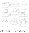 tracing napkin set line icons hygiene illustration 129500530
