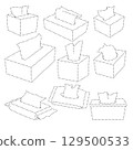 tracing tissue paper set line icons illustration 129500533